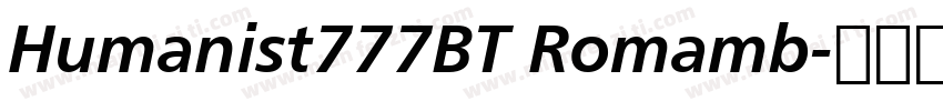 Humanist777BT Romamb字体转换